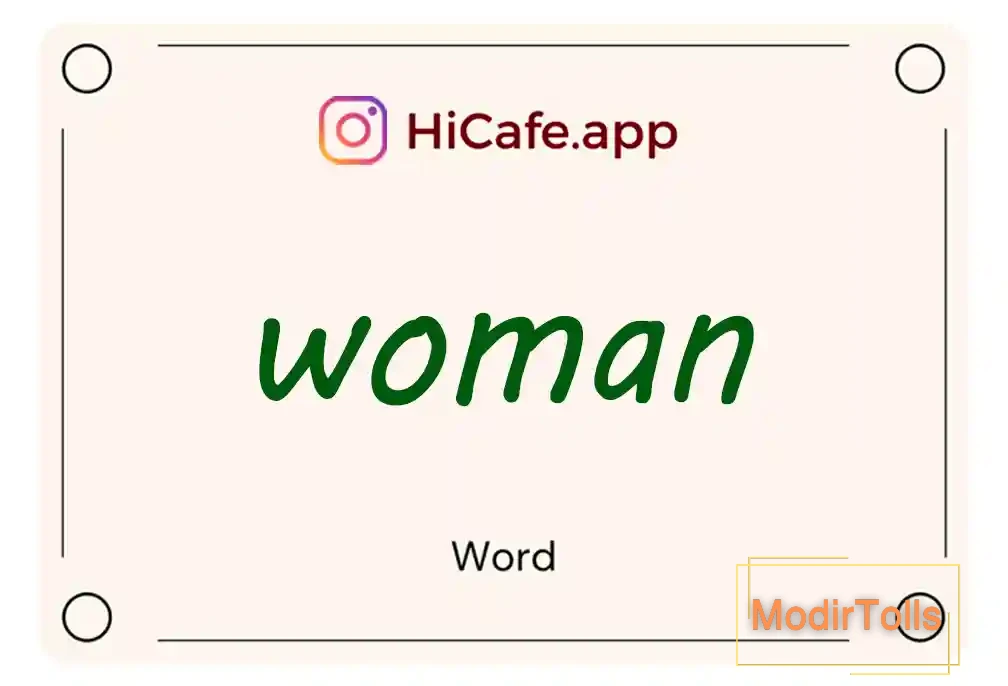 Meaning and usage of woman word