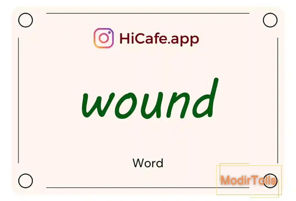Meaning and usage of wound word