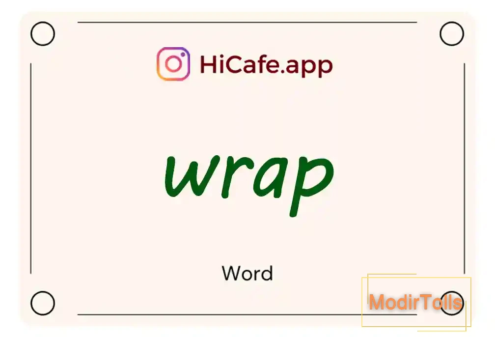 Meaning and usage of wrap word