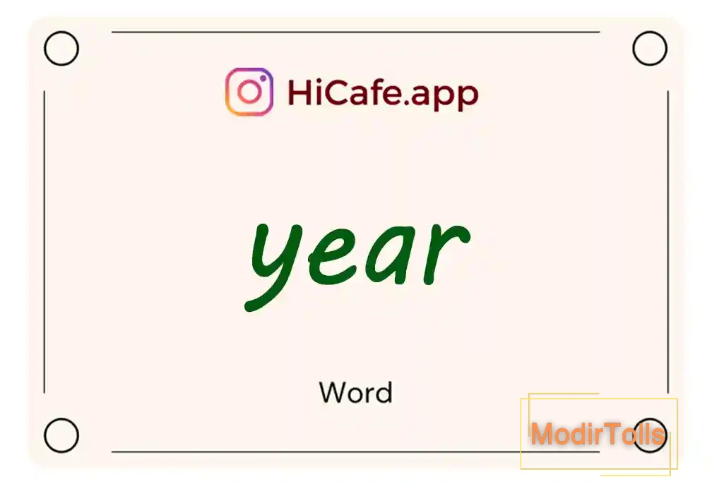Meaning and usage of year word