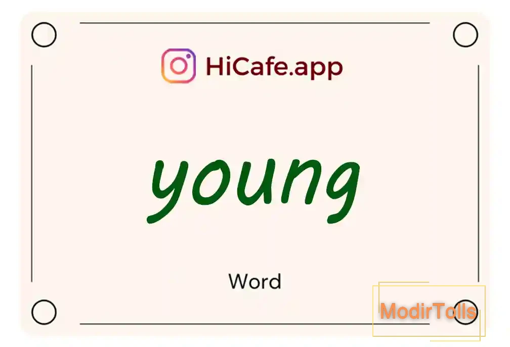Meaning and usage of young word