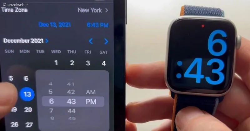 تنظیم ساعت آیفون