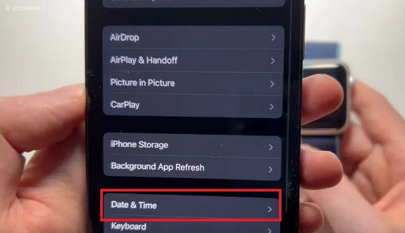 گزینه Date & Time