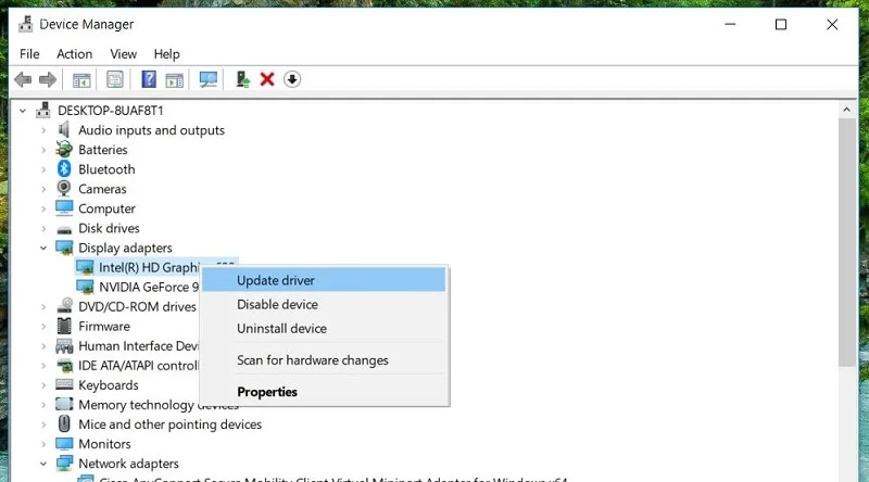 حل مشکل تنظیم نور صفحه در ویندوز 10 با آپدیت گرافیک