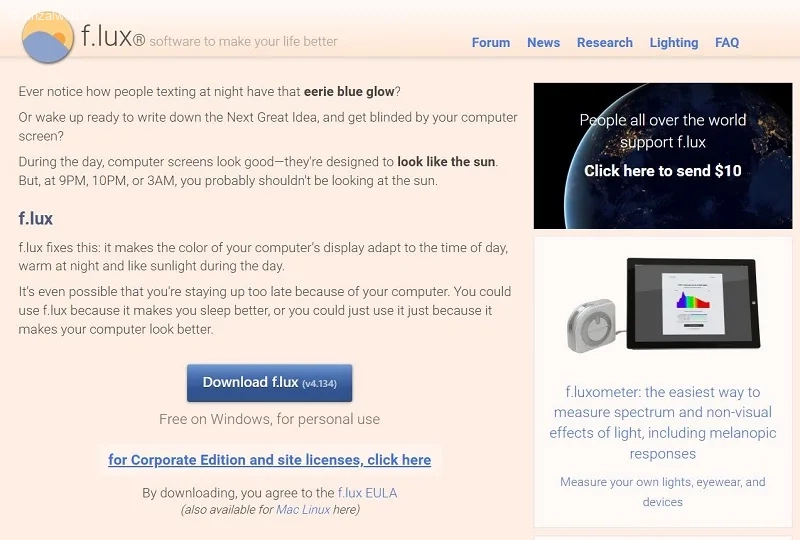 برنامه های مانند f.lux