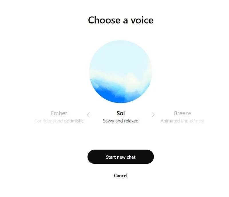 دکمه Start new chat