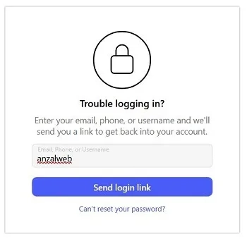 گزینه Send login link بزنید