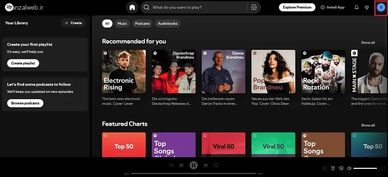 آموزش ریست پسورد اسپاتیفای از طریق اکانت وب