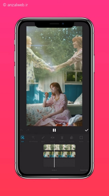 آموزش قرار دادن دو ویدیو در یک قاب با اینشات Export ویدیو