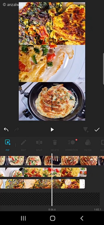 چند ویدیو را هم‌ زمان قرار دادن دو ویدیو کنار هم با اینشات