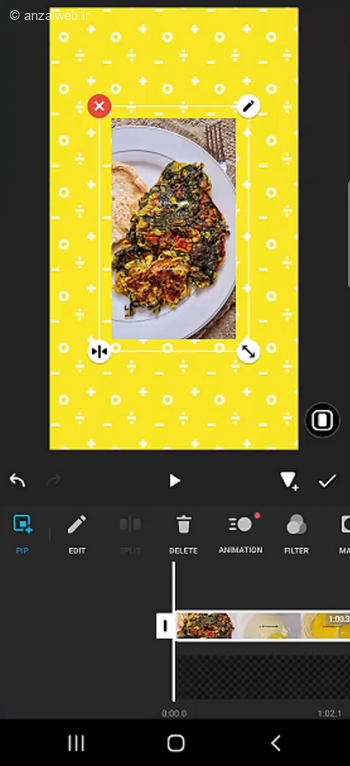 ترکیب چند ویدیو در یک قاب در اینشات
