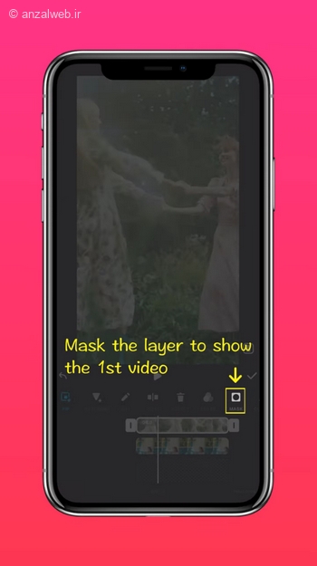 انتخاب گزینه Mask در ترکیب چند ویدیو در یک قاب