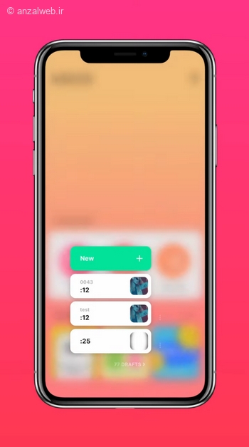 ایحاد یک پروژه جدبد و قرار دادن دو ویدیو روی هم در اینشات