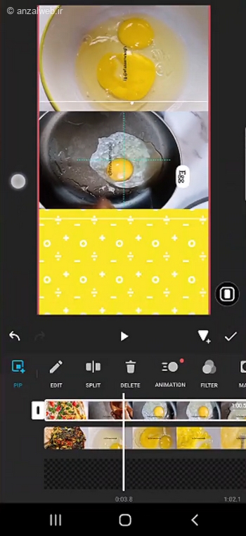 قرار دادن سه ویدیو در یک قاب در اینستاگرام با اپلیکیشن اینشات