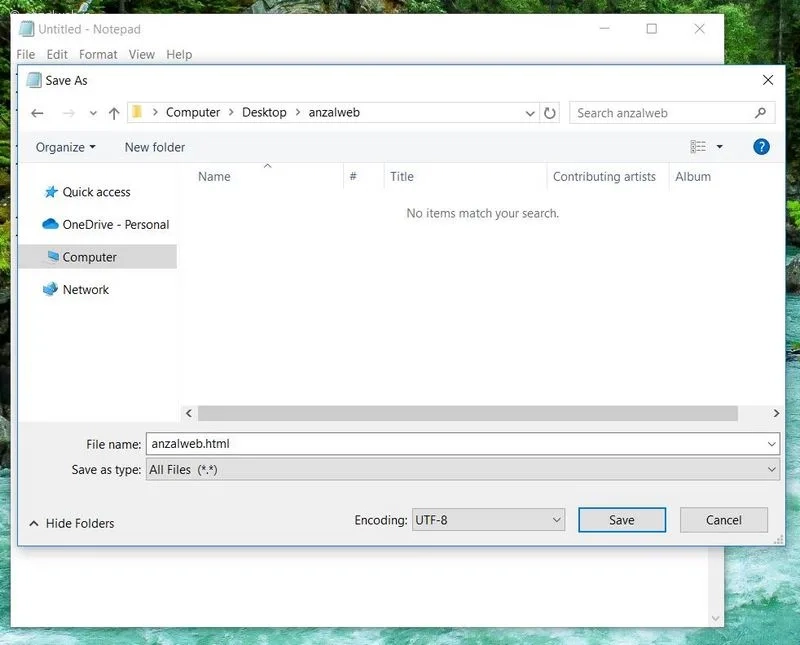 ساخت فایل anzalweb.html