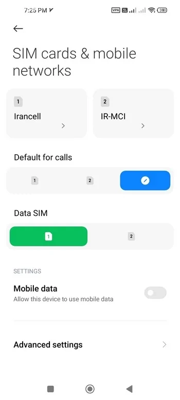 سیم‌ کارت مورد نظر