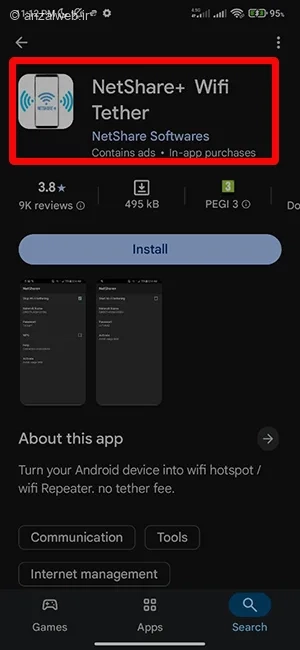 اپ استفاده همزمان از وای فای و هات اسپات
