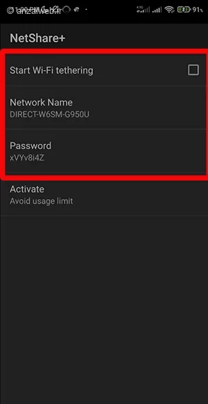 استفاده همزمان از وای فای و هات اسپات اندروید