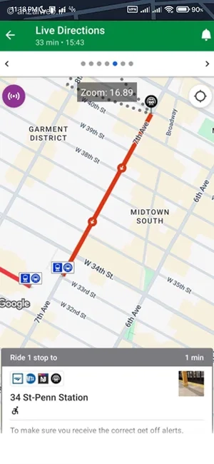 برنامه اندروید فهمیدن زمان رسیدن اتوبوس