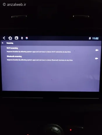 Scanning را هم بخش Wifi Scanning و Bluetooth Scanning