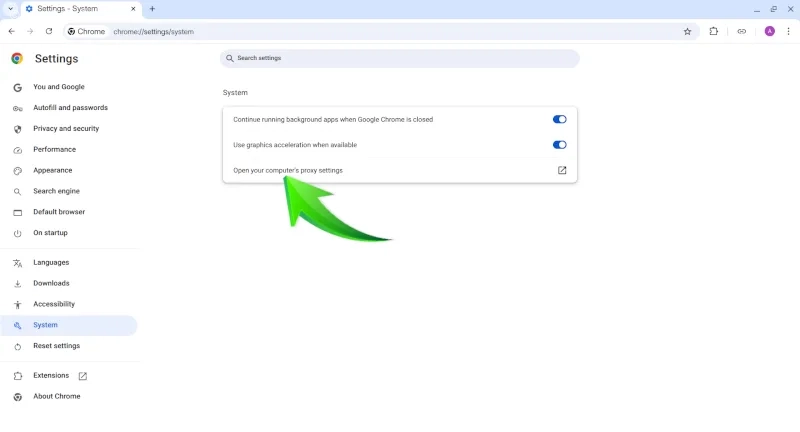ارور پروکسی گوگل کروم در ویندوز 