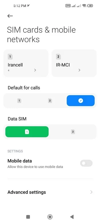 سیم‌ کارت مد نظر