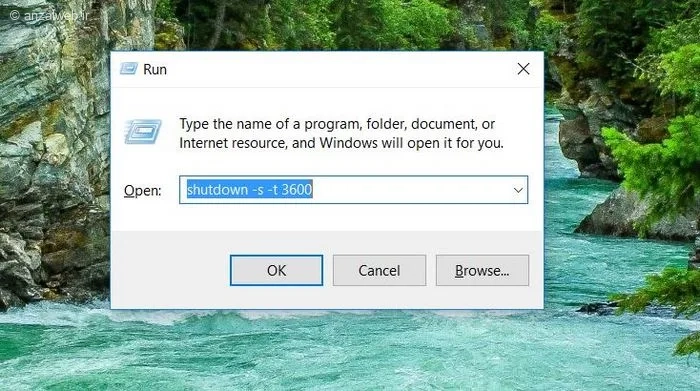اجرا دستور خاموشی خودکار در Run