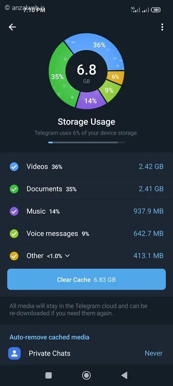 گزینه Clear Cache