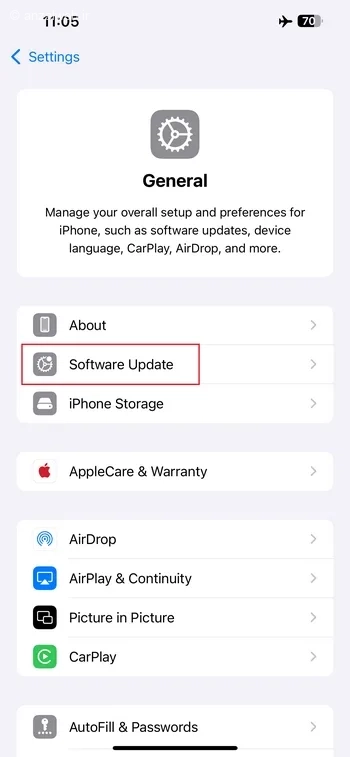 جلوگیری از آپدیت خودکار سیستم iOS