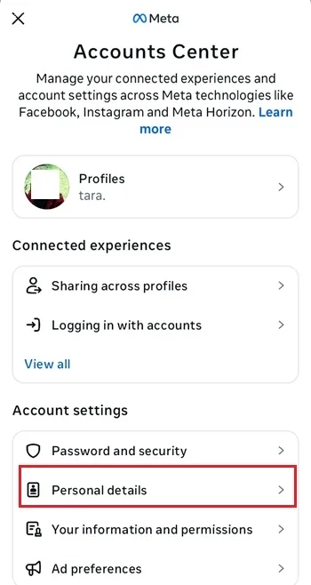 تنظیمات تاریخ تولد در اینستاگرام