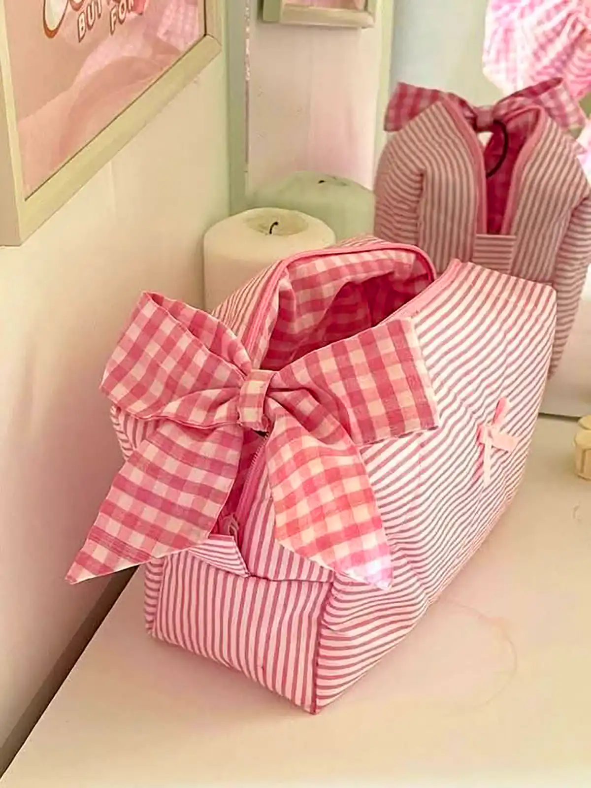 کیف لوازم آرایش پارچه ای