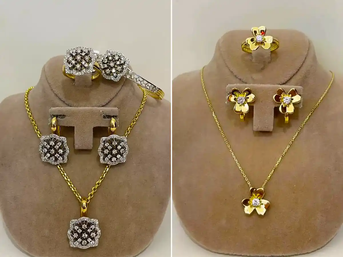 نیم ست طلا لوکس دخترانه