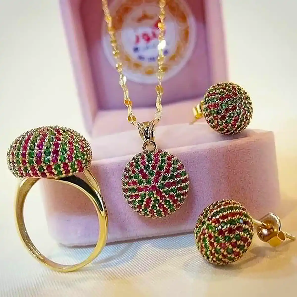 نیم ست طلا لوکس دخترانه