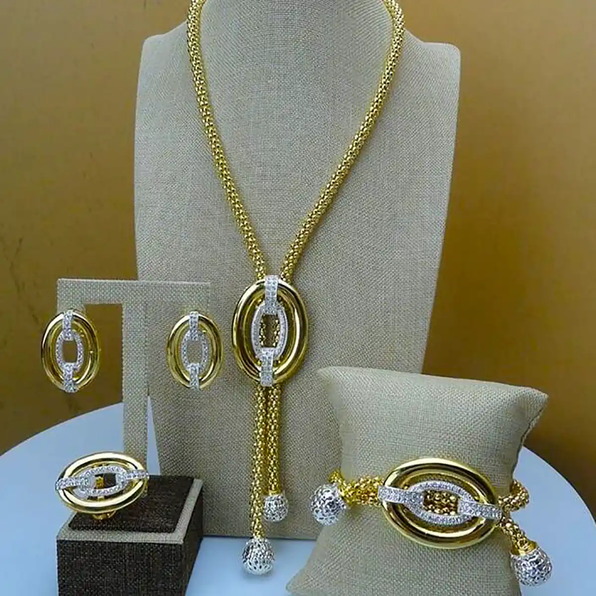 نیم ست طلا لوکس دخترانه