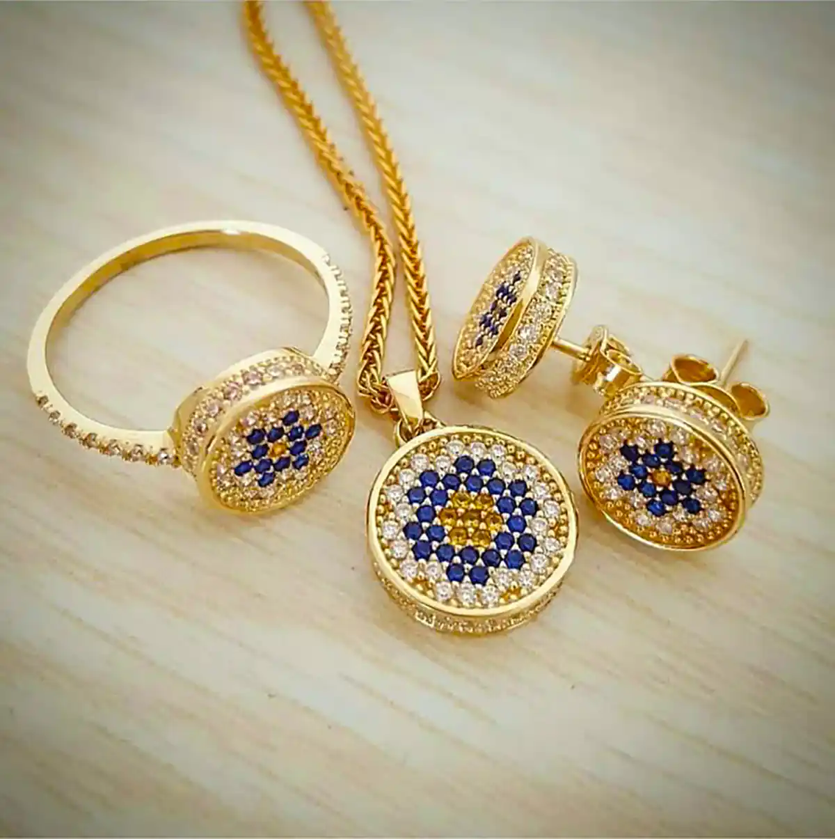 نیم ست طلا لوکس دخترانه