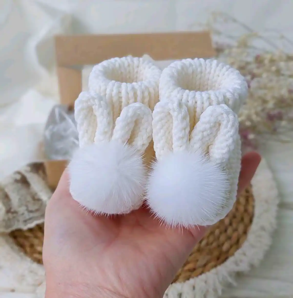 پاپوش بافتنی نوزادی