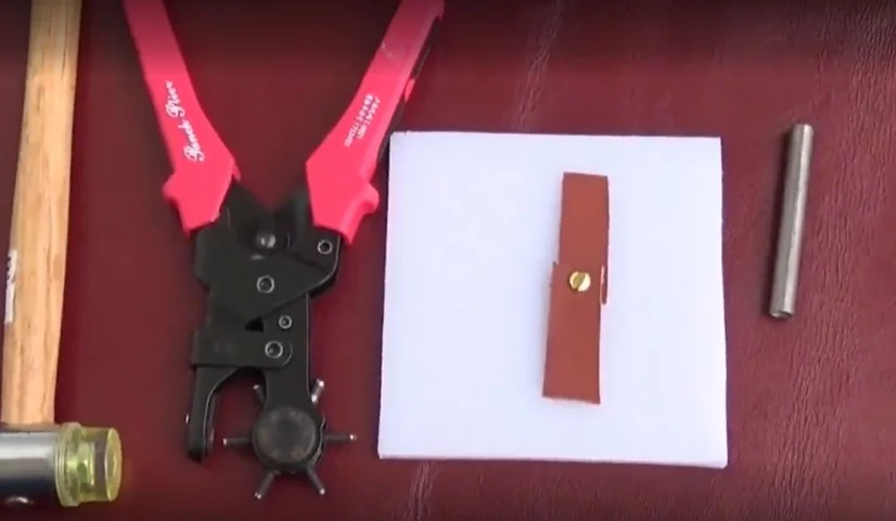 آموزش پرچ زدن روی چرم