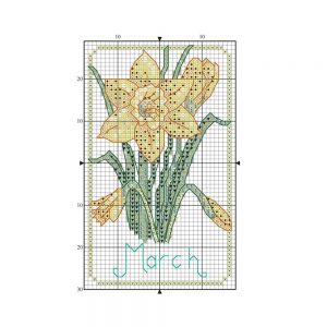 پترن شماره دوزی گل