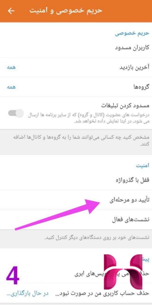 تاییدرمز دو مرحله ای ایتا