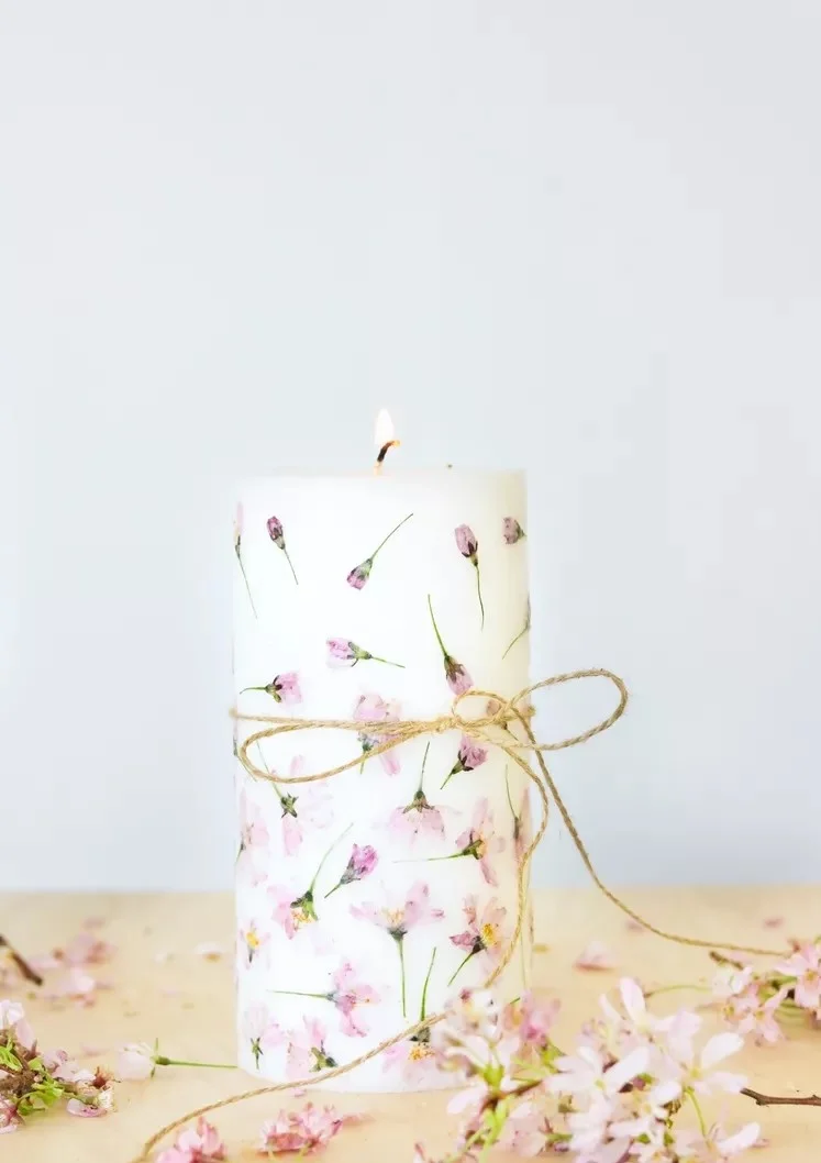 گل آرایی شمع