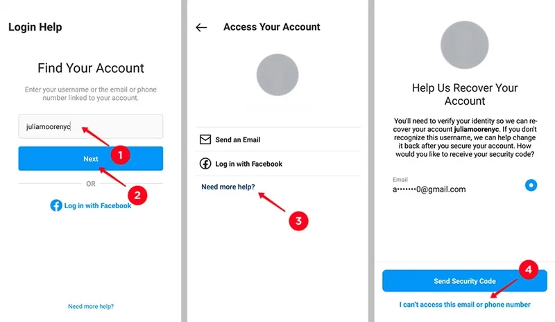 تغییر ایمیل اینستاگرام بدون وارد شدن به حساب