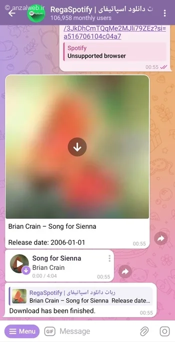 ربات و سایت دانلود از اسپاتیفای