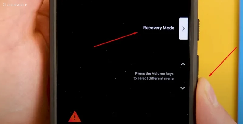 recovery mode آموزش برداشتن رمز گوشی