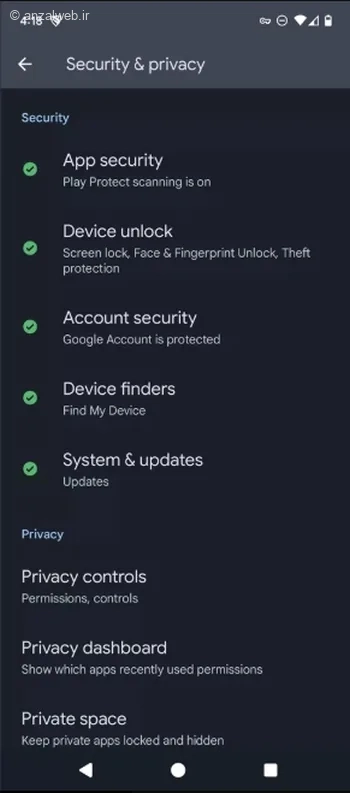گزینه های مشابه Security & Privacy چگونه اوکی صفحه قفل را برداریم