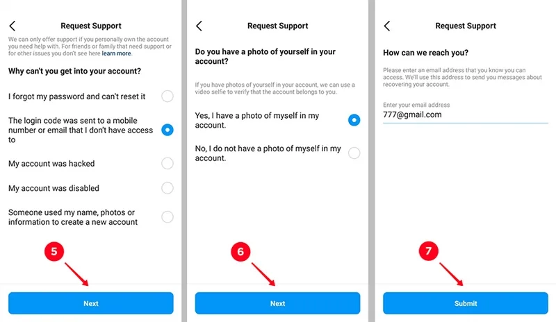 تغییر آدرس ایمیل جدید در پیج اینستاگرام