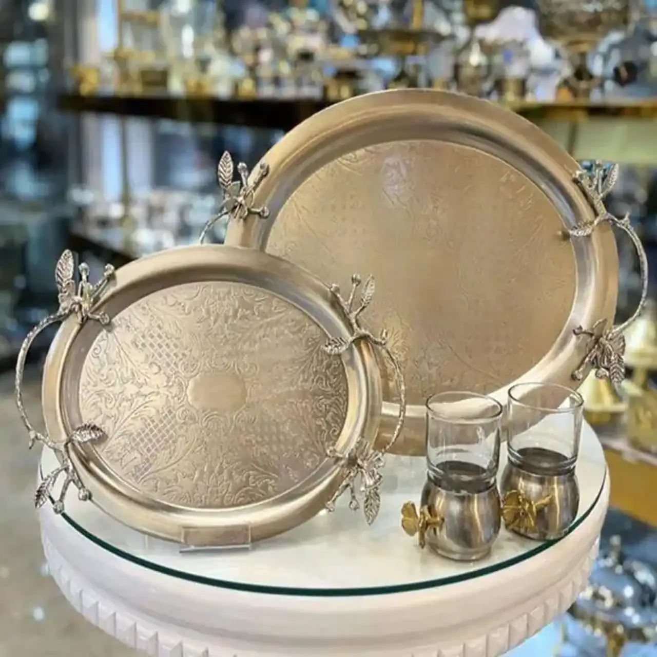 مدل سینی برنجی + زیباترین مدل های سینی برنجی بسیار شیک و لاکچری