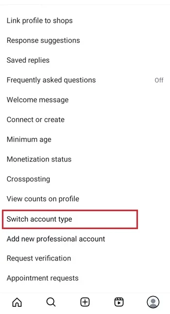 تغییر بیزینس اینستاگرام