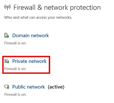 خاموش کردن موقتی فایروال ویندوز برای حل مشکل ssl_connect error 5 IDM