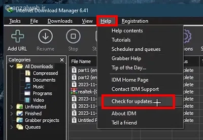 اپدیت کردن دانلود منیجر برای رفع مشکل IDM