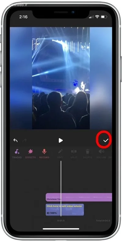 اضافه کردن آهنگ به ویدیو در گوشی آیفون با برنامه اینشات